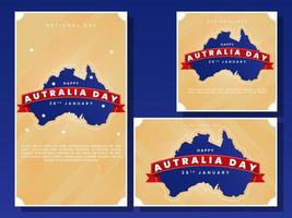 Australien Tag Social Media Banner Vorlage Konzept Illustration vektor