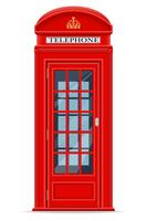 London rote Telefonzelle Vektor-Illustration vektor