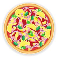 Pizza-Vektor-Illustration vektor