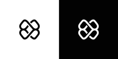 modernes und elegantes mw-initialen-logo-design vektor