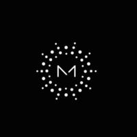 initialerna m-logotypen är enkel och modern vektor