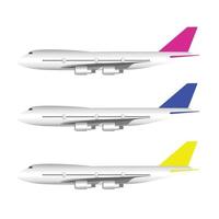 einfaches und cooles Flugzeugsymbol vektor