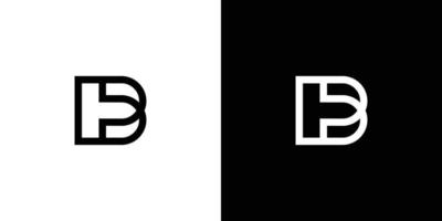modernes und elegantes bp-initialen-logo-design vektor