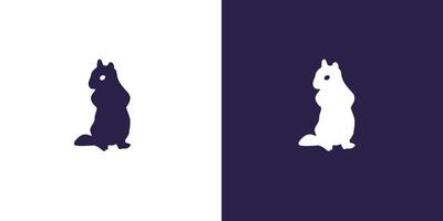 Eichhörnchen-Logo ist einfach, modern und attraktiv vektor