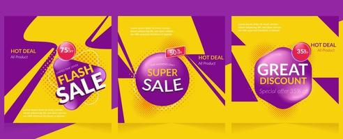 Illustrationsvektorgrafik von Flash-Verkauf, Super-Verkauf und großem Rabatt-Verkauf vektor
