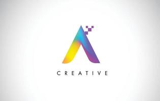b bunter Logo-Buchstaben-Design-Vektor. kreatives Regenbogen-Farbverlauf-Buchstaben-Symbol vektor