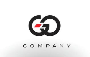 go logotyp. brev design vektor. vektor