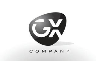 gx logotyp. brev design vektor. vektor