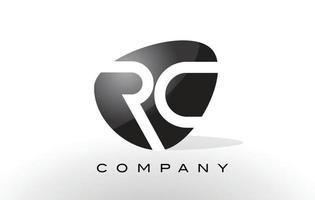 rc logotyp. brev design vektor. vektor