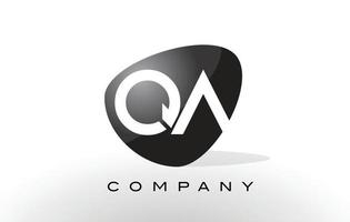 qa logotyp. brev design vektor. vektor