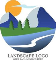 Landschaft Abenteuer Logo Unternehmen vektor