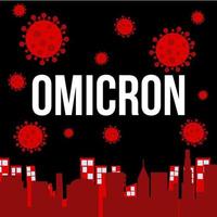 Omicron-Variante greift die Stadt an vektor