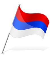 flagga Serbien vektor illustration