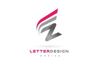 Z-Brief-Logo-Design. futuristisches modernes Beschriftungskonzept. vektor