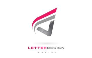 V-Brief-Logo-Design. futuristisches modernes Beschriftungskonzept. vektor