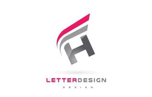 h-Brief-Logo-Design. futuristisches modernes Beschriftungskonzept. vektor