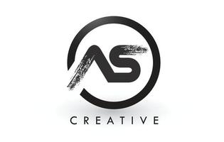 als Pinselbuchstaben-Logo-Design. kreatives gebürstetes Buchstaben-Symbol-Logo. vektor