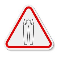 Jeans-Vektor-Symbol isoliert auf weißem Hintergrund vektor