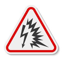 varningsskylt båge flash symbol på vit bakgrund vektor