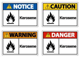 Kerosin-Symbol-Zeichen auf weißem Hintergrund vektor