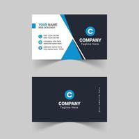 moderne blaue Visitenkarten-Design-Vorlage, kreative und professionelle Visitenkarte, Visitenkarten-Design-Vorlage, Corporate-Visitenkarten-Design vektor