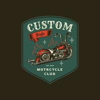 vektor logotyp märke av vintage motorcykel för anpassade garage