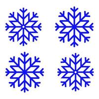 Schneeflocke-Symbol. Schneesymbol isoliert auf weißem Hintergrund. Symbol für Winter, gefroren, Weihnachten, Neujahr. vektor