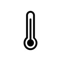 Thermometer-Symbol im trendigen flachen Design vektor