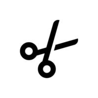 Schere-Glyphe-Symbol vektor