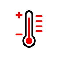 Thermometer-Symbol im trendigen flachen Design vektor
