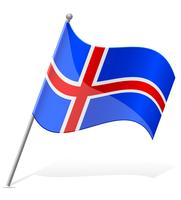 Flagga av Island vektor illustration
