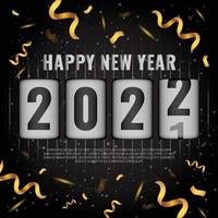 Countdown-Hintergrundvorlage für das neue Jahr vektor