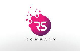 RS Letter Dots Logo-Design mit kreativen trendigen Blasen. vektor