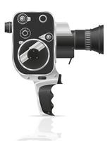 alte Retro- Weinlesefilmvideokamera-Vektorillustration vektor
