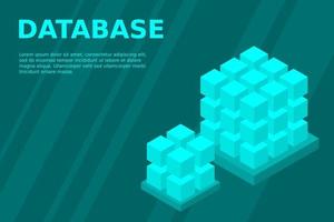 isometrisches Webbanner für digitale Technologie. Big-Data-Algorithmen für maschinelles Lernen. Analyse und Informationen vektor