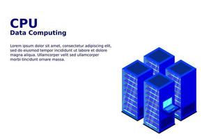 Mainframe, Powered Server, High-Tech-Konzept, Rechenzentrum, Cloud-Datenspeicher vektor