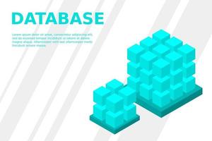 isometrisk digital teknik webbbanner. maskininlärningsalgoritmer för big data. analys och information vektor