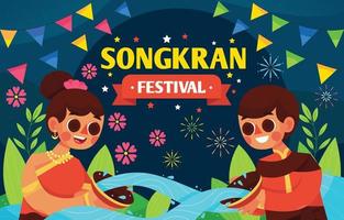 songkran vattenfestivalen vektor