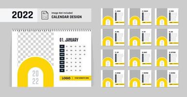 Designvorlage für den Kalender des neuen Jahres. kreatives und modernes Thema vektor