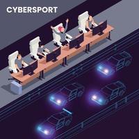 isometrisches Design des Cybersports vektor