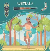 Australien-Cartoon-Plakat vektor