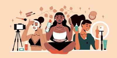 Beauty-Blogger-Illustration vektor