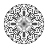 handgezeichnetes Mandala auf weißem Hintergrund vektor
