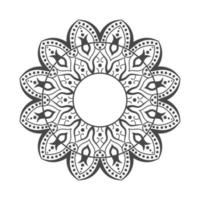 Schwarz-Weiß-Mandala-Design vektor