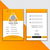 gul företags-id-kortdesign vektor