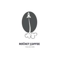 Raketenkaffee-Logo-Vorlagen-Design-Vektor für Marke oder Unternehmen und andere vektor