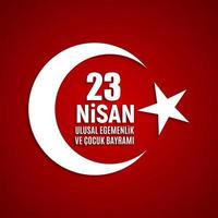 23. april kindertag türkisch. 23 nisan cumhuriyet bayrami. Vektor-Illustration vektor