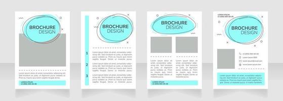 Promo-Kampagne weißes und blaues leeres Broschüren-Layout-Design vektor