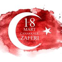 18. März, Tag des Sieges in Canakkale, türkisch. tr 18 mart canakkale zaferi kutlu olsun. Vektor-Illustration vektor