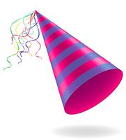 mössa för födelsedagsfest firar vektor illustration